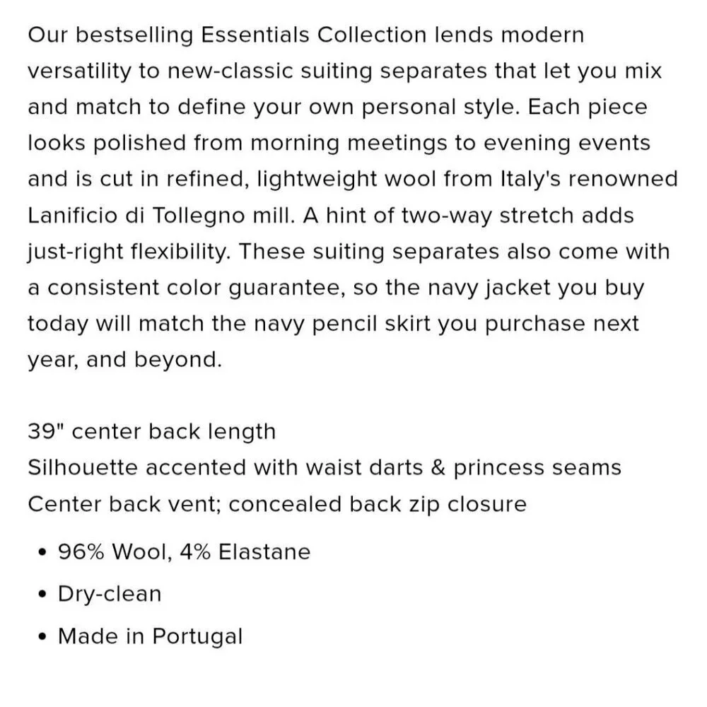 Lanificio Di Tolligno Brooks Brothers The Essential Stretch Sheath Dress Navy Si - Picture 10 of 10